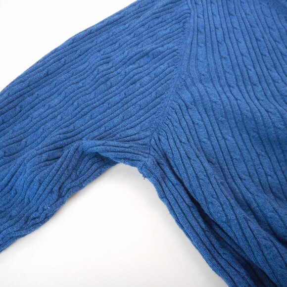 Lane Bryant Women's plus size 26/28 Long Sleeve Pullover Cable Knit Sweater Blue - Picture 8 of 10